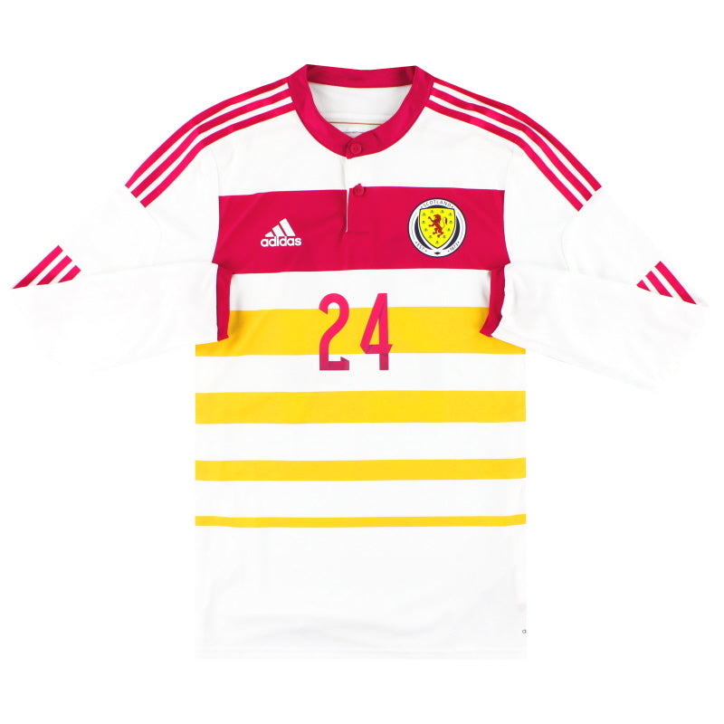 2014-15 Scotland adidas Player Issue adizero Away Shirt #24 L/S *As New* L Football Shirt