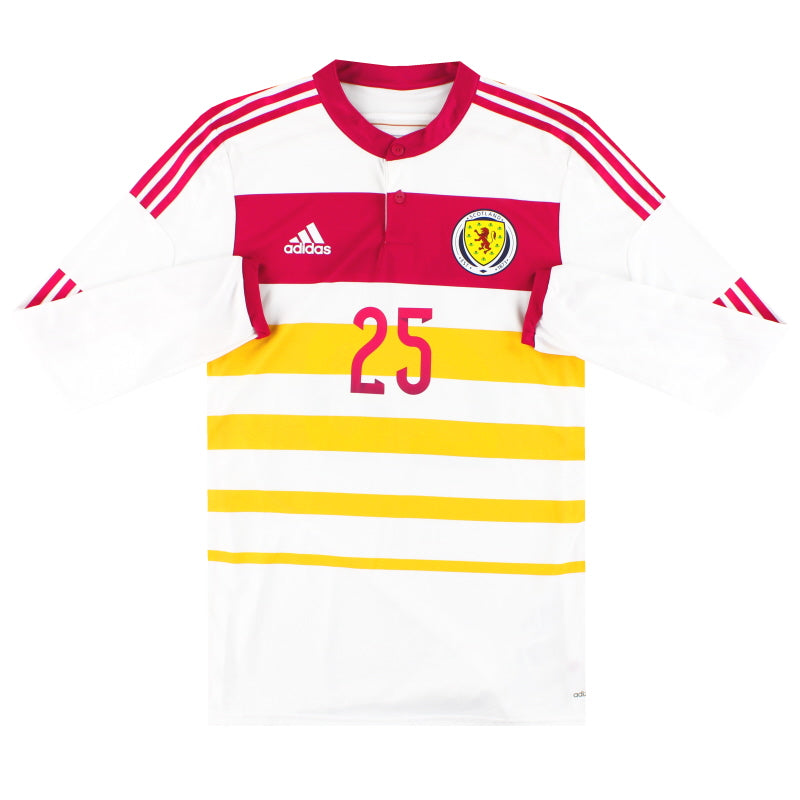2014-15 Scotland adidas Player Issue adizero Away Shirt #25 L/S *As New* L Football Shirt
