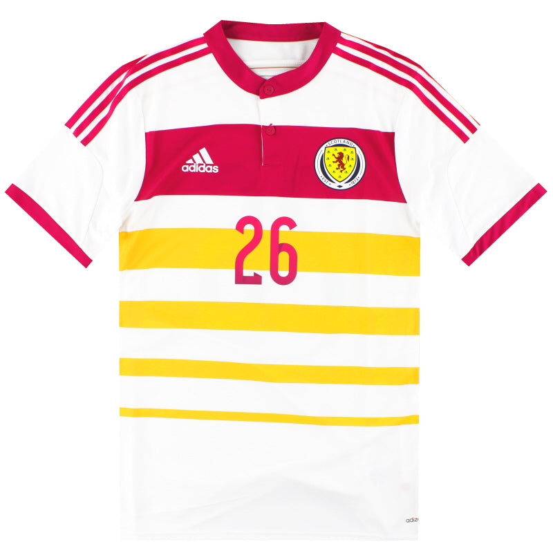 2014-15 Scotland adidas Player Issue adizero Away Shirt #26 *As New* L Football Shirt