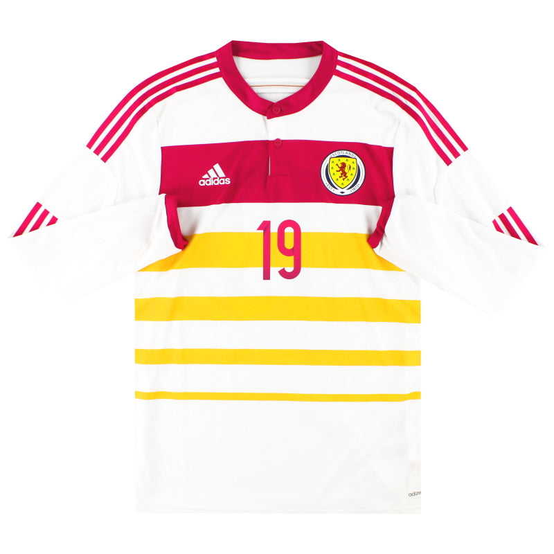 2014-15 Scotland adidas Player Issue adizero Away Shirt #19 L/S *As New* L Football Shirt