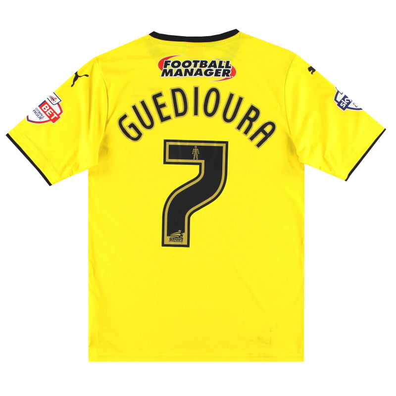 2014-15 Watford Puma Match Issue Home Shirt Guedioura #7 M Football Shirt