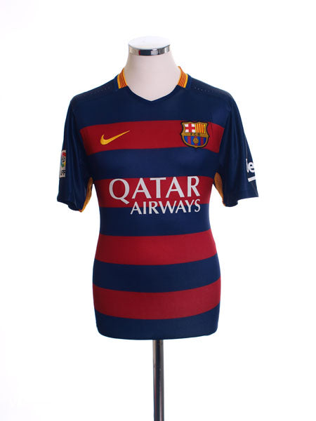 2015-16 Barcelona Authentic Home Shirt L Football Shirt