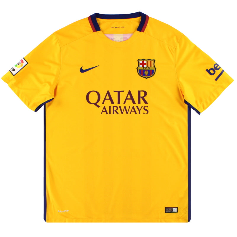 2015-16 Barcelona Nike Away Shirt *Mint* L Football Shirt