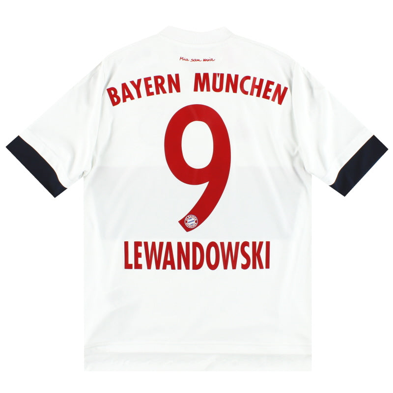 2015-16 Bayern Munich adidas Away Shirt Lewandowski #9 L.Boys Football Shirt