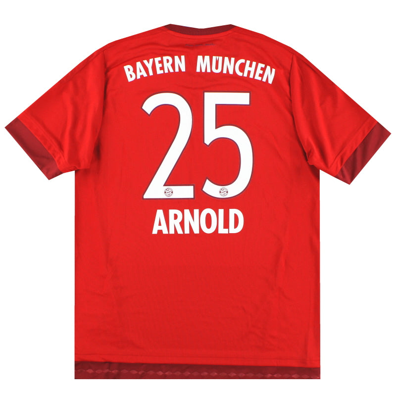 2015-16 Bayern Munich adidas Home Shirt Arnold #25 *w/tags* L Football Shirt