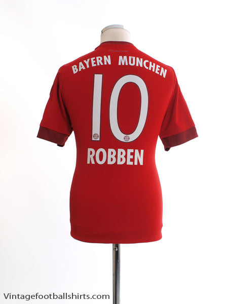 2015-16 Bayern Munich Home Shirt Robben #10 M Football Shirt