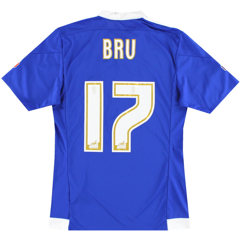 2015-16 Ipswich adidas Match Issue Home Shirt Bru #17 S Football Shirt