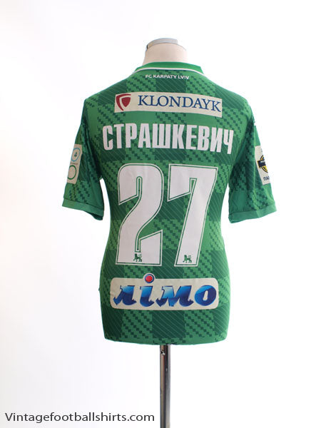 2015-16 Karpaty Lviv Match Issue Away Shirt Страшкевич #27 S Football Shirt
