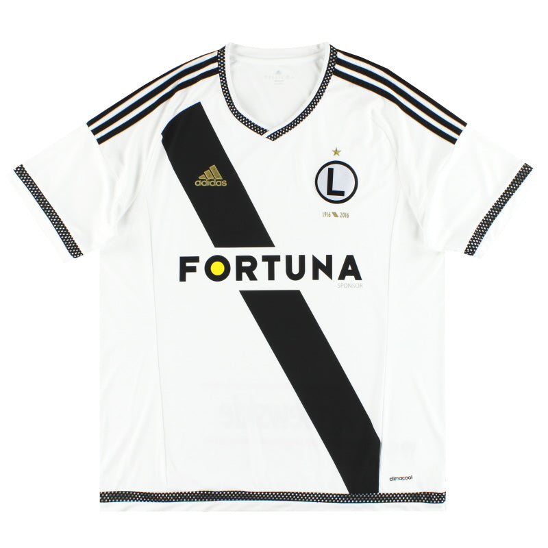 2015-16 Legia Warsaw Centenary Home Shirt *Mint* XL Football Shirt