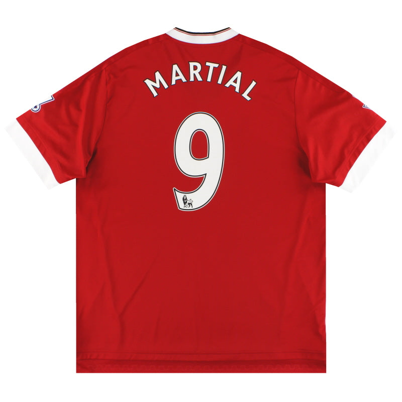2015-16 Manchester United adidas Home Shirt Martial #9 XL Football Shirt