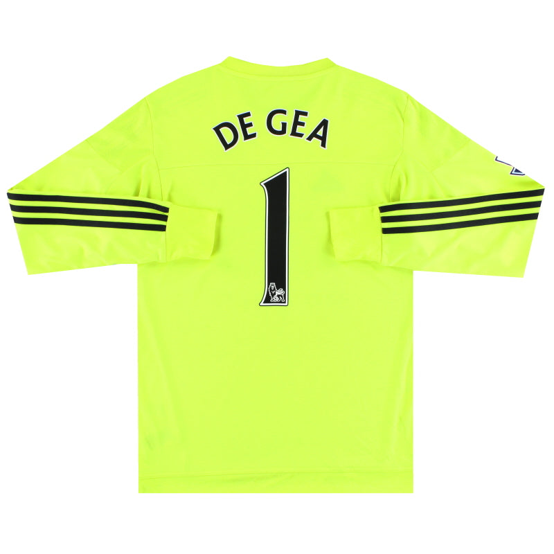 2015-16 Manchester United adidas Goalkeeper Shirt De Gea #1 XL.Boys Football Shirt