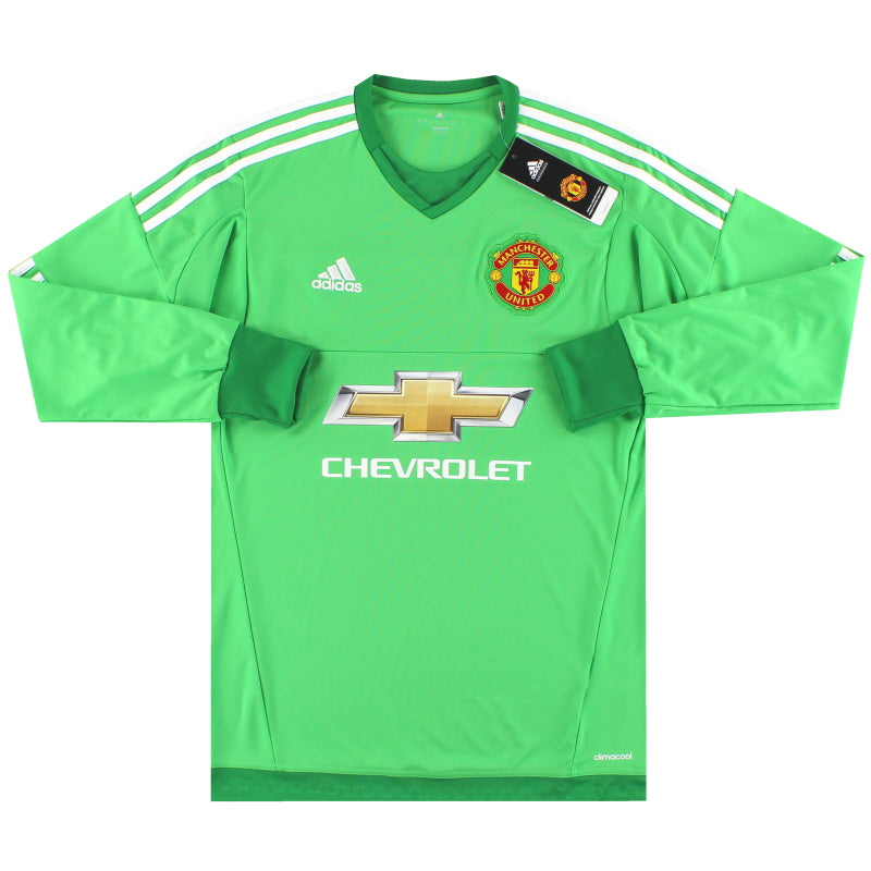 2015-16 Manchester United adidas Goalkeeper Shirt *w/tags* S Football Shirt