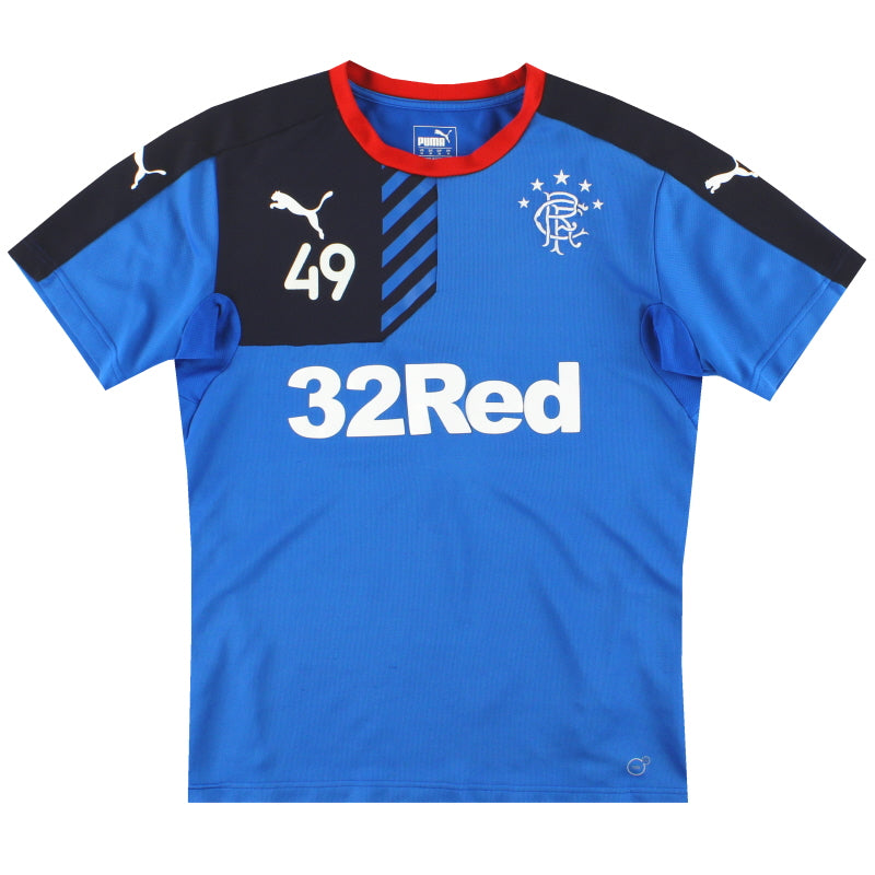 2015-16 Rangers Puma Player Issue Training Shirt #49 M Training Shirt