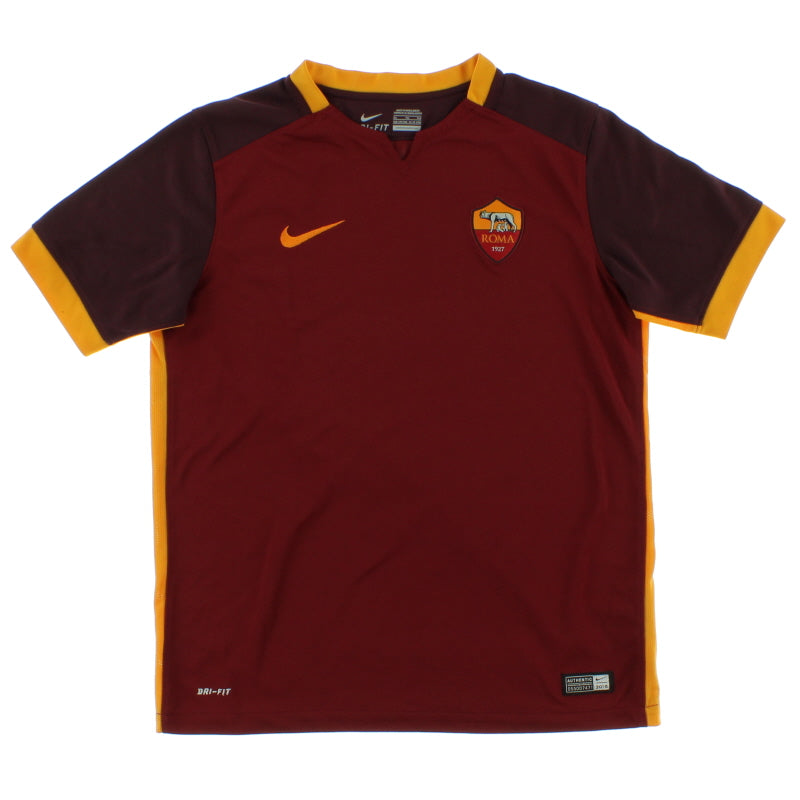 2015-16 Roma Home Shirt *Mint* L Football Shirt
