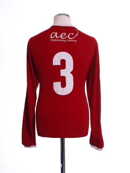 2015-16 Wrexham Reserves Player Issue Home Shirt #3 L/S L Football Shirt