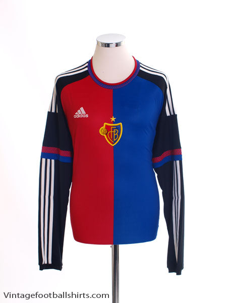2015-17 FC Basel Player Issue Home Shirt L/S *BNIB* Football Shirt