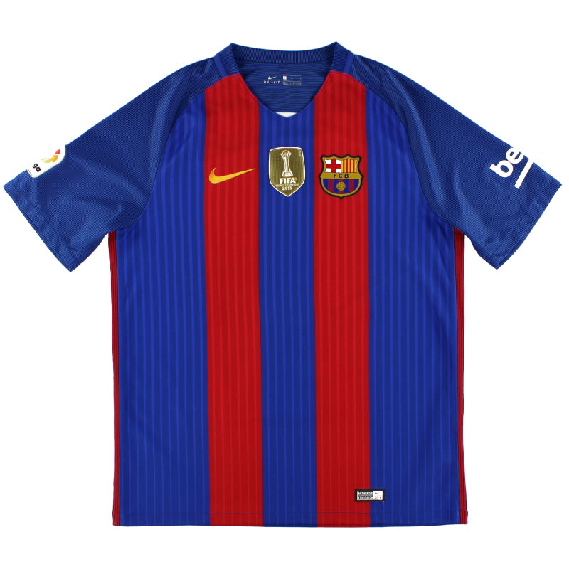 2016-17 Barcelona Home Shirt L Football Shirt