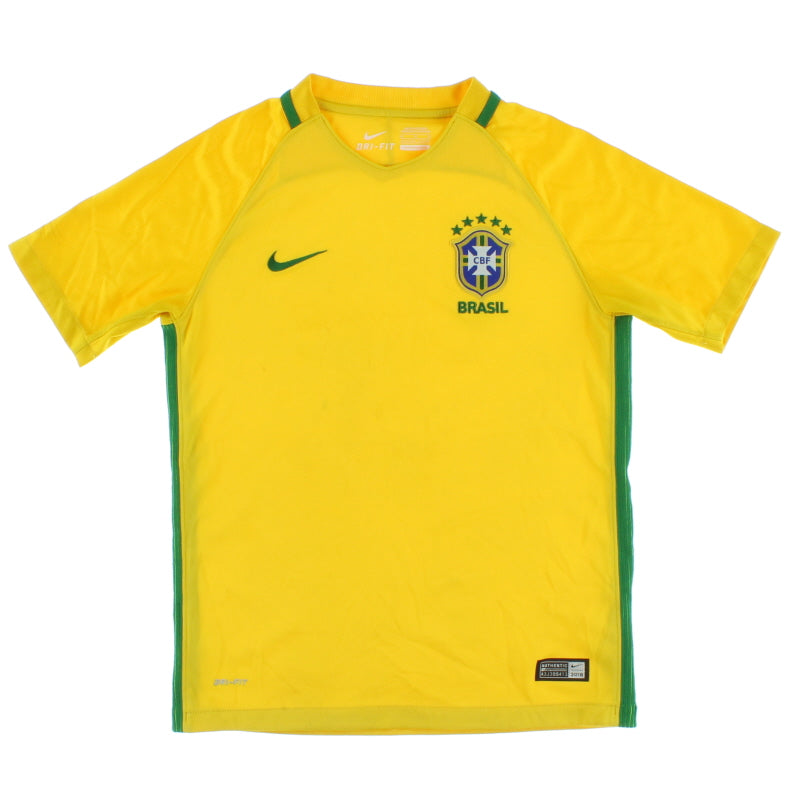2016-17 Brazil Home Shirt M.Boys Football Shirt
