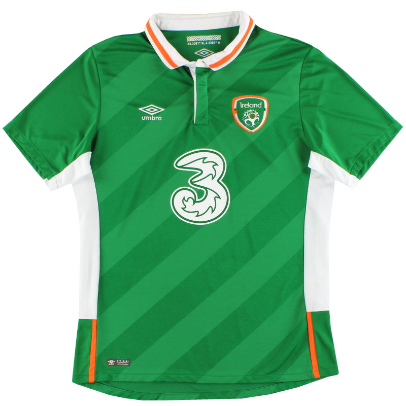 2016-17 Ireland Umbro Home Shirt S Football Shirt