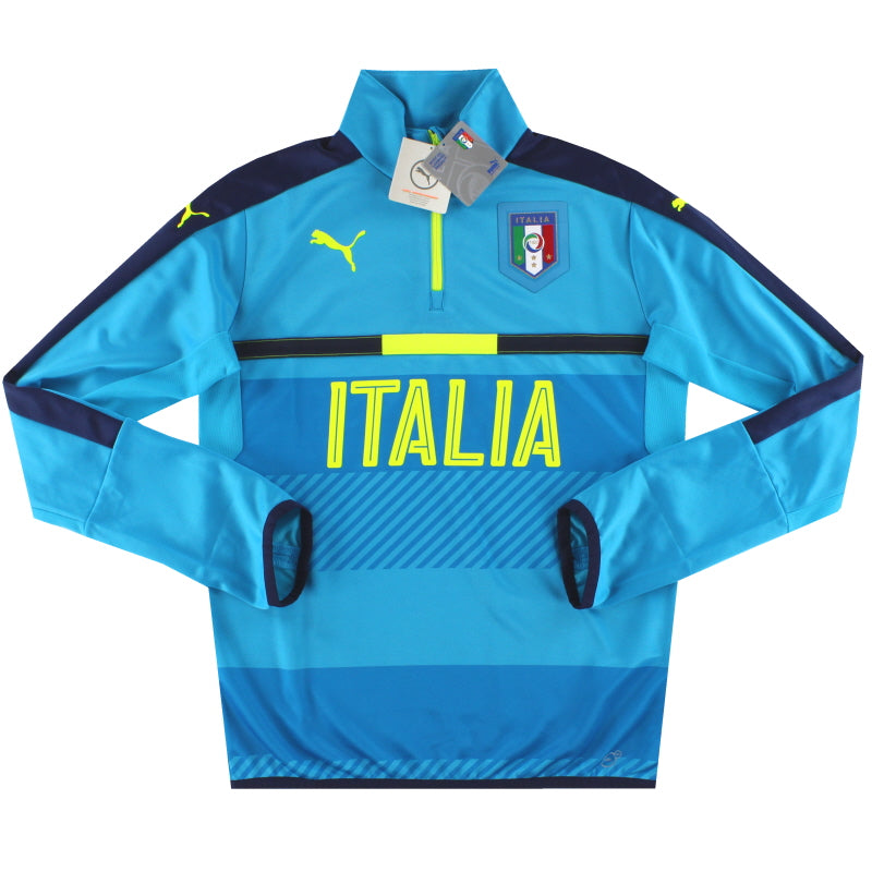 2016-17 Italy Puma 1/4 Zip Light Blue Training Top *BNIB* XL Football Shirt