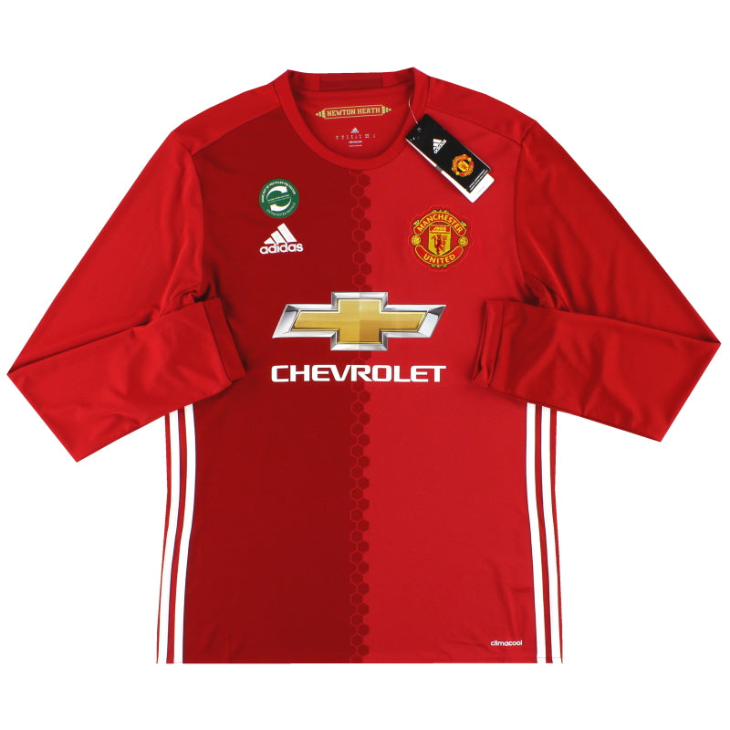 2016-17 Manchester United adidas Home Shirt L/S *w/tags* M Football Shirt