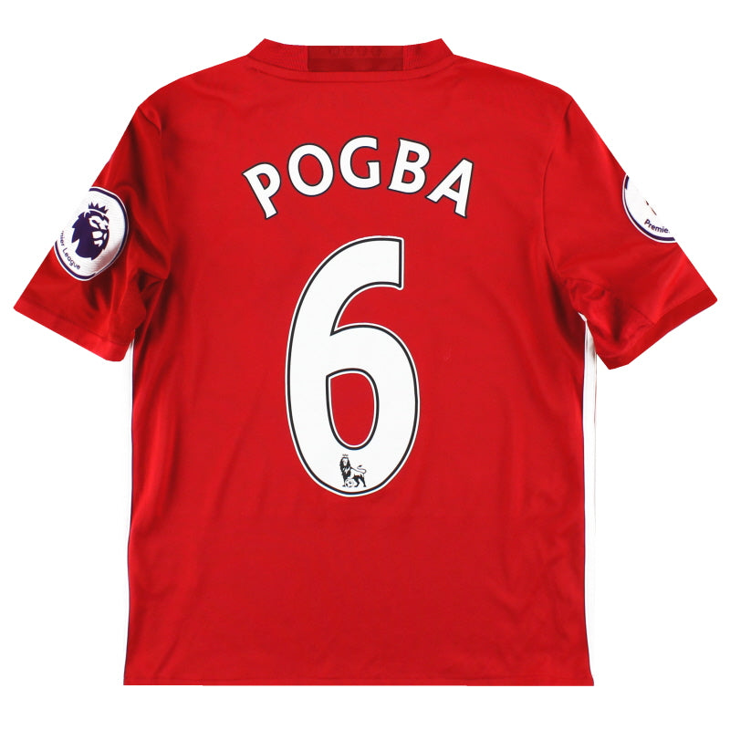2016-17 Manchester United adidas Home Shirt Pogba #6 M.Boys Football Shirt