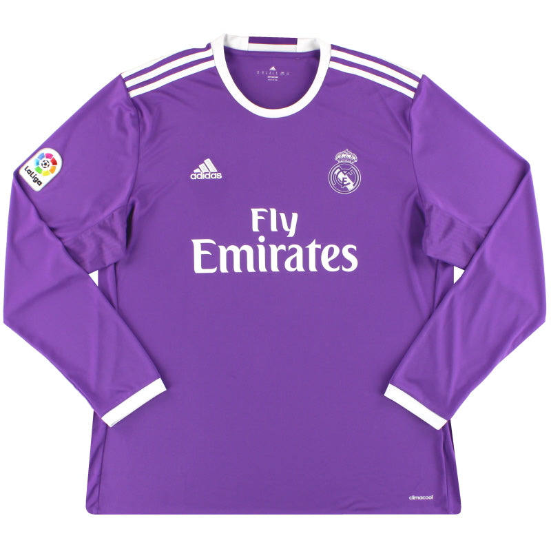 2016-17 Real Madrid adidas Away Shirt L/S *Mint* XL Football Shirt