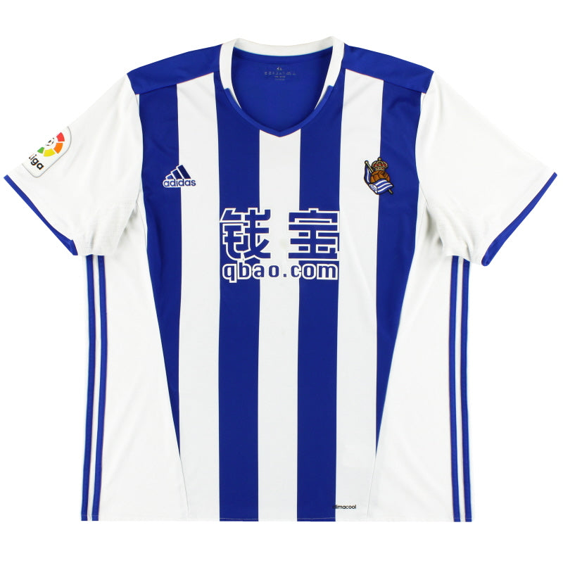 2016-17 Real Sociedad adidas Home Shirt XXL Football Shirt