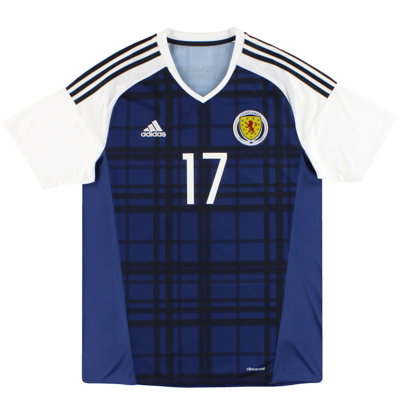 2016-17 Scotland adidas Player Issue Home Shirt #17 Football Shirt