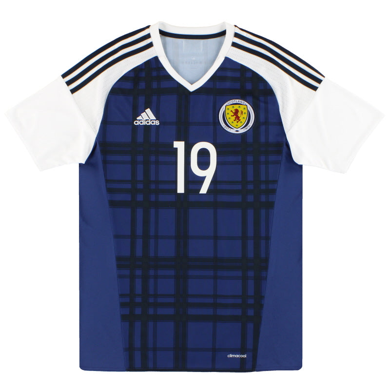 2016-17 Scotland adidas Player Issue Home Shirt #19 M Football Shirt