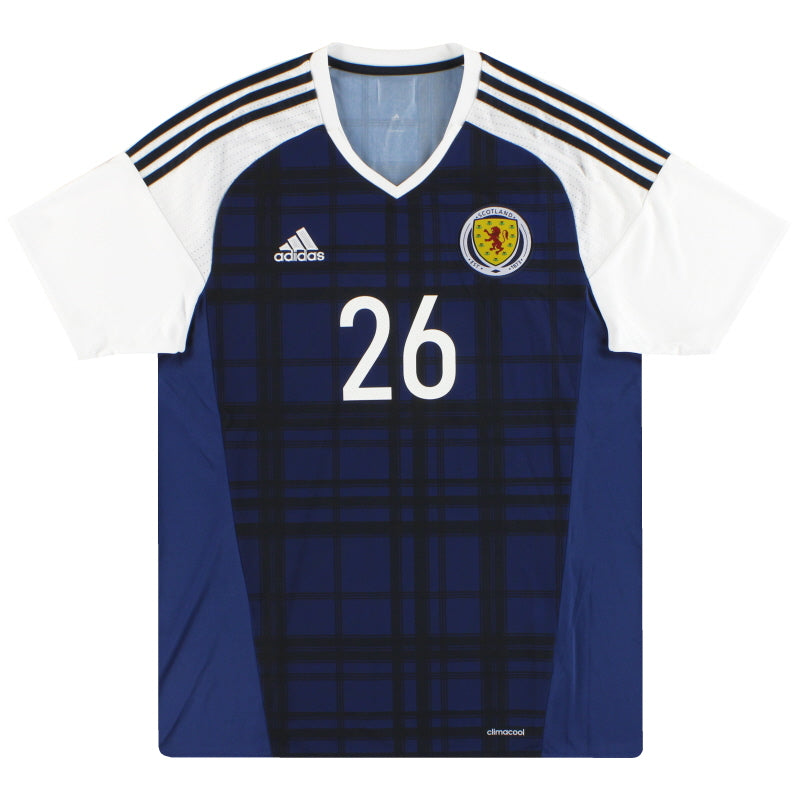 2016-17 Scotland adidas Player Issue Home Shirt #26 Football Shirt