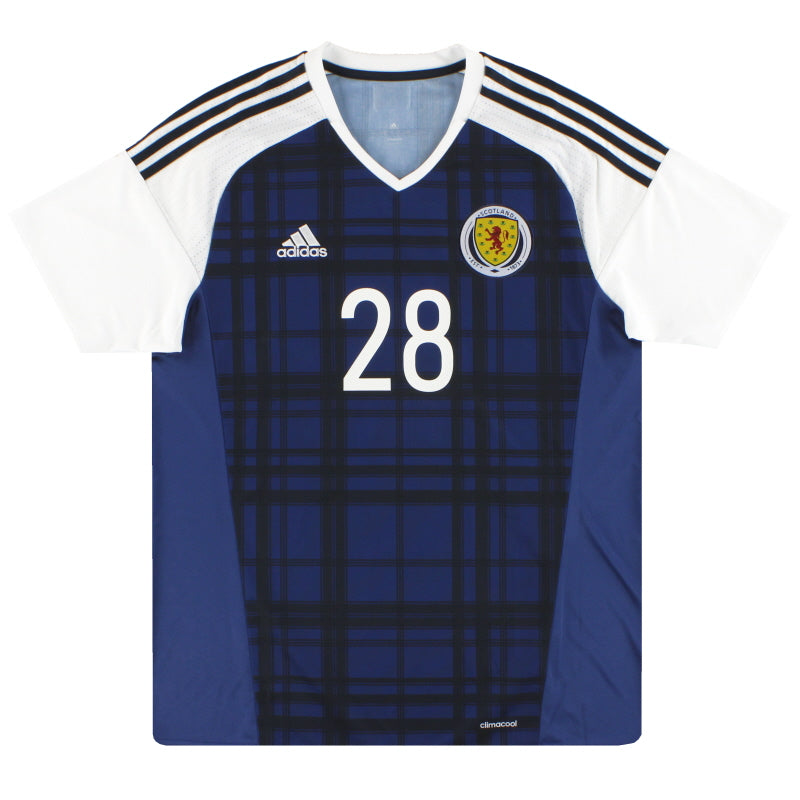 2016-17 Scotland adidas Player Issue Home Shirt #28 M Football Shirt