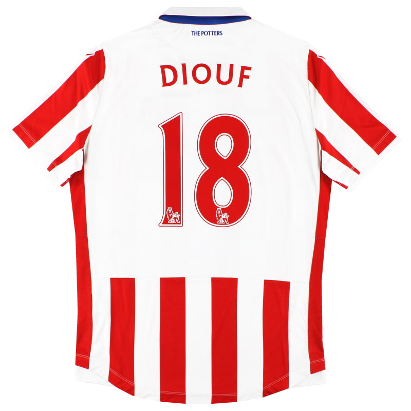 2016-17 Stoke City Macron Home Shirt Diouf #18 XL Football Shirt