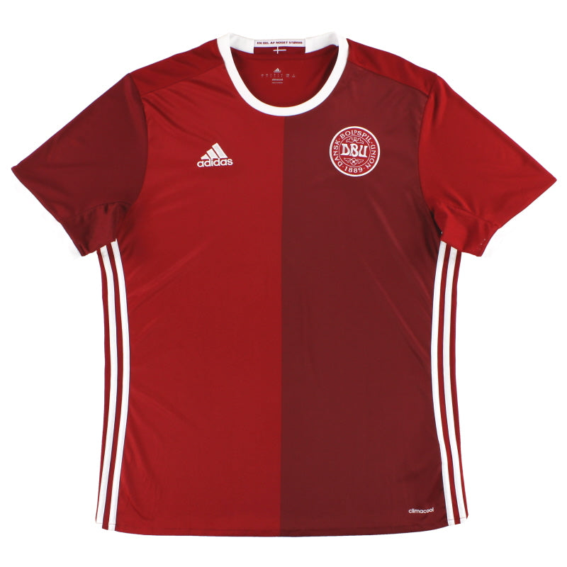 2016 Denmark adidas Home Shirt *Mint* XXL Football Shirt