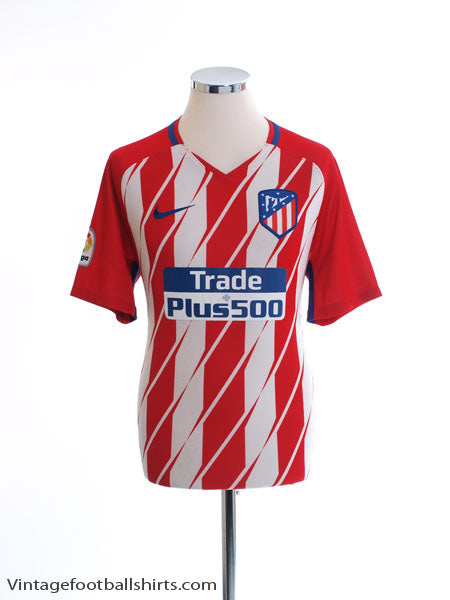 2017-18 Atletico Madrid Home Shirt M Football Shirt
