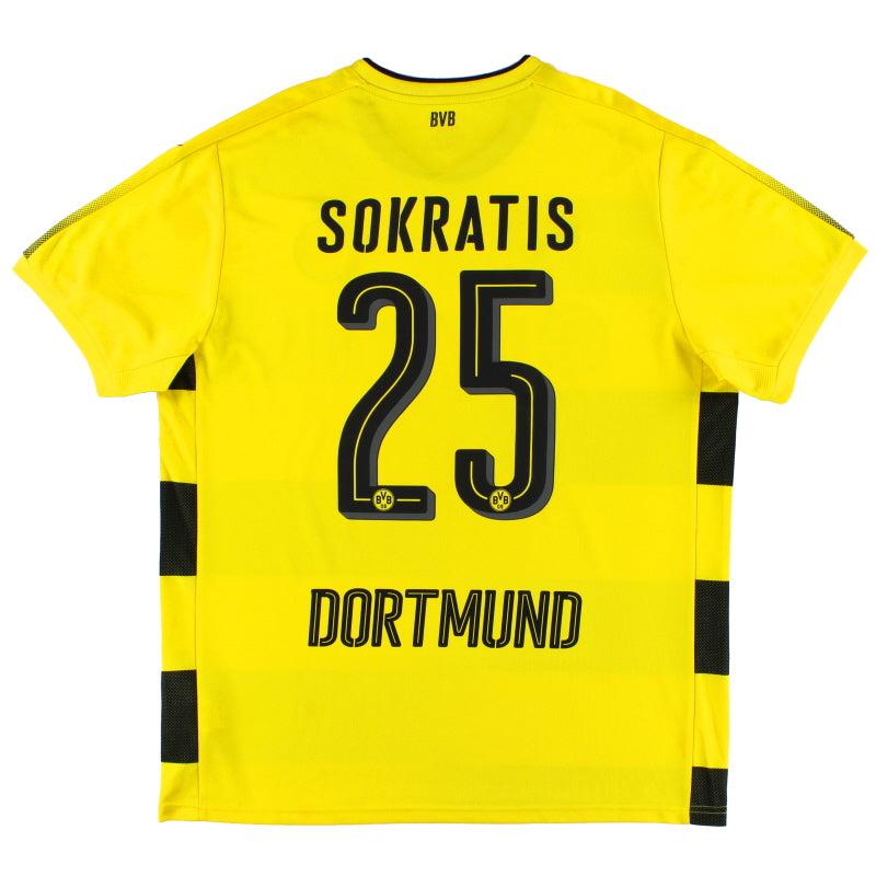 2017-18 Borussia Dortmund Home Shirt Sokratis #25 XL Football Shirt