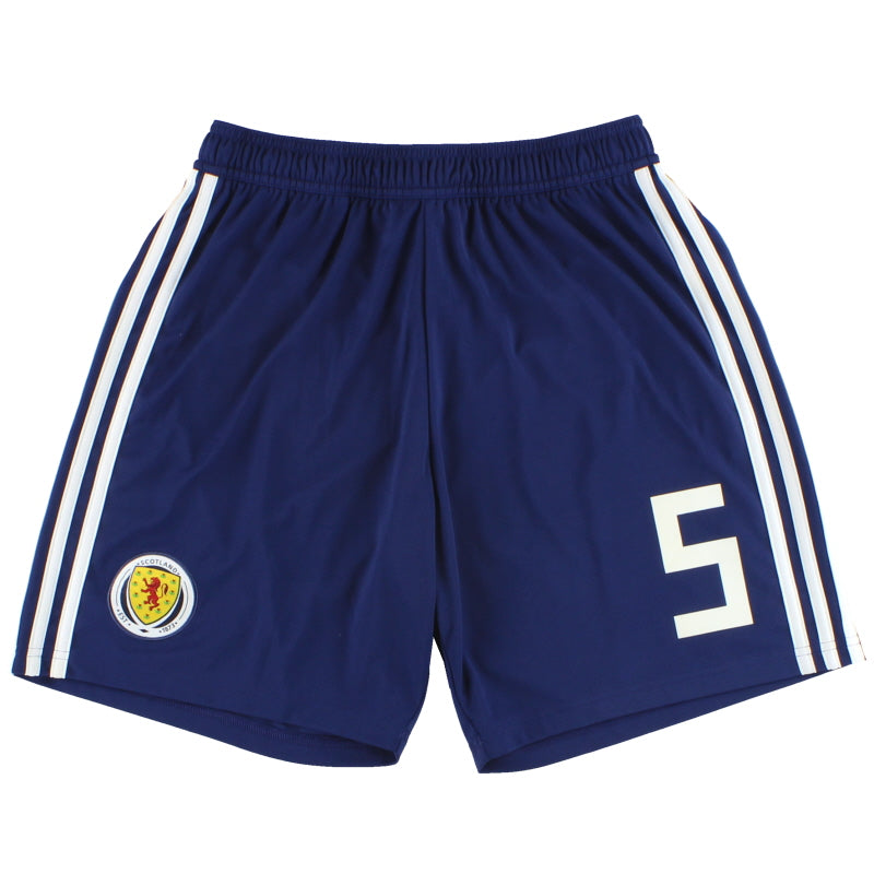 2017-18 Scotland adidas Player Issue Home Shorts #5 *As New* M Football Shorts