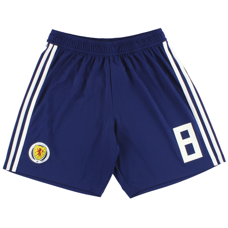 2017-18 Scotland adidas Player Issue Home Shorts #8 *As New* M Football Shorts