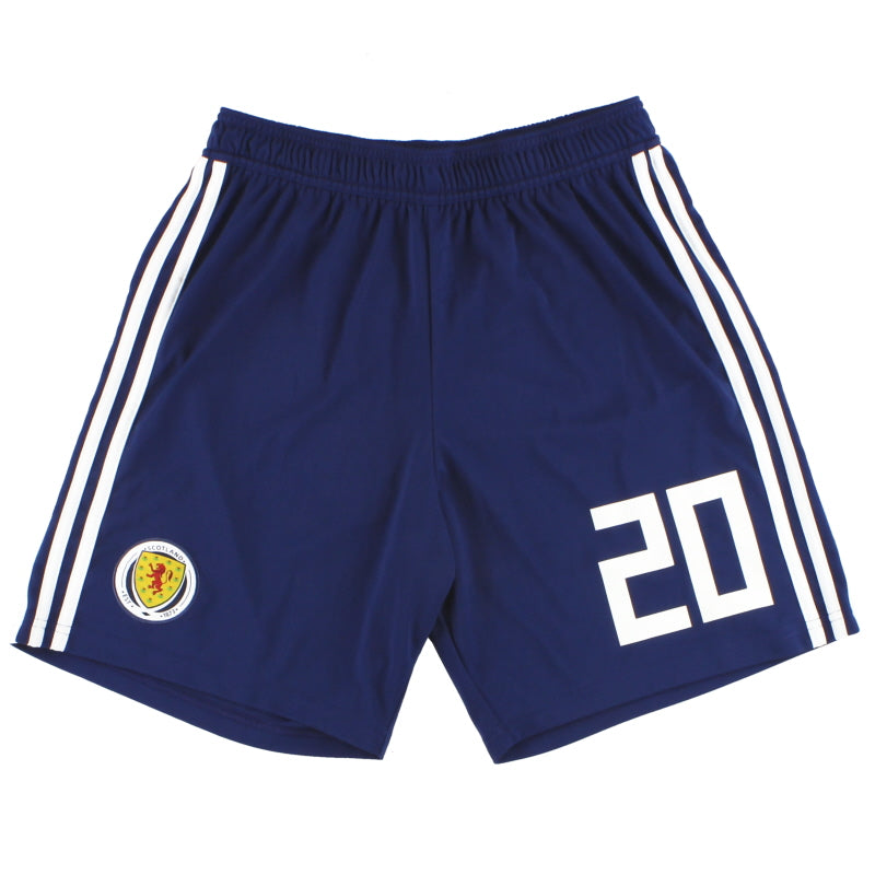 2017-18 Scotland adidas Player Issue Home Shorts #20 *As New* M Football Shorts