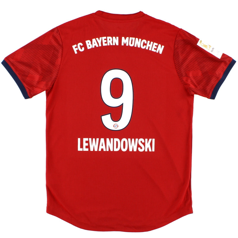 2018-19 Bayern Munich Player Issue Home Shirt Lewandowski #9 L Football Shirt