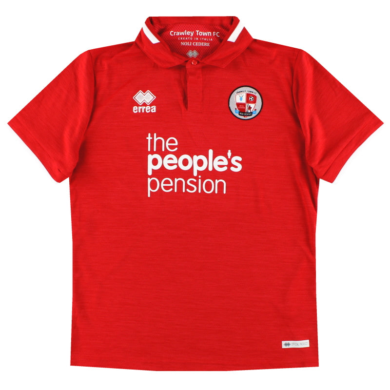 2018-19 Crawley Town Errea Home Shirt L Football Shirt