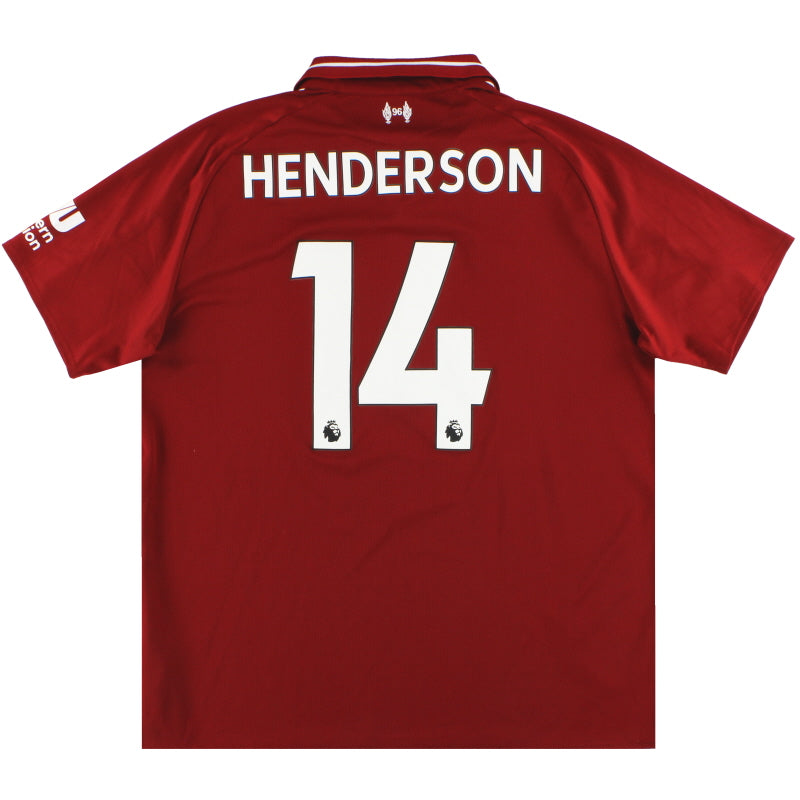 2018-19 Liverpool New Balance Home Shirt Henderson #14 XL Football Shirt