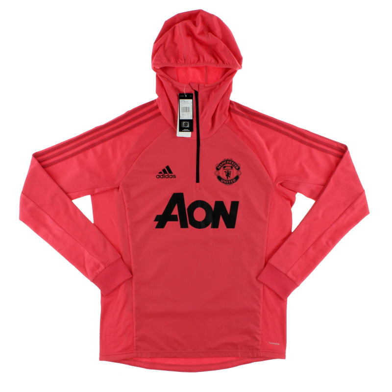 2018-19 Manchester United 1/4 Zip Hooded Training Top L/S *BNIB* M Football Shirt
