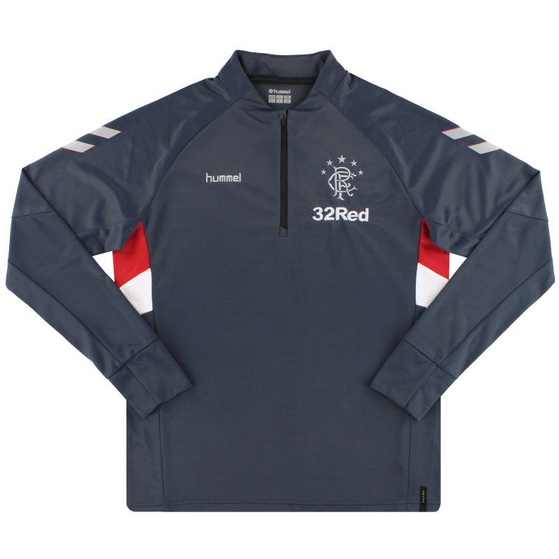 2018-19 Rangers Hummel Training 1/2 Zip Sweat Top M Football Shirt