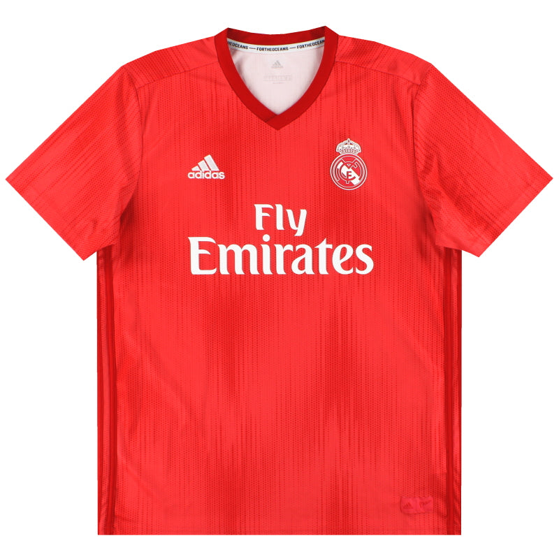2018-19 Real Madrid adidas Third Shirt *Mint* L.Boys Football Shirt
