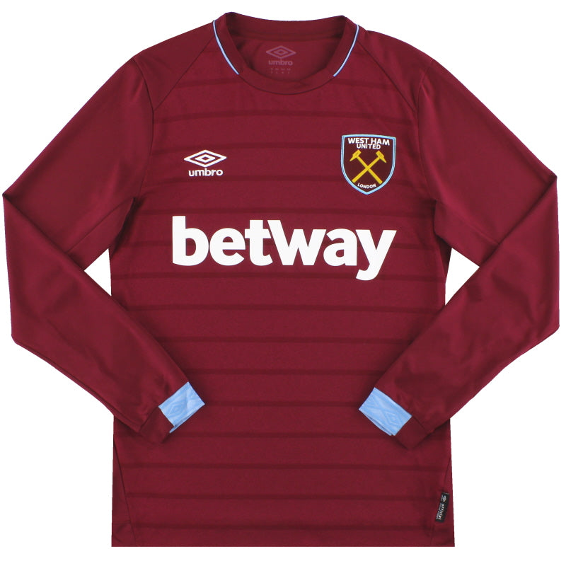 2018-19 West Ham Umbro Home Shirt L/S *Mint* S Football Shirt