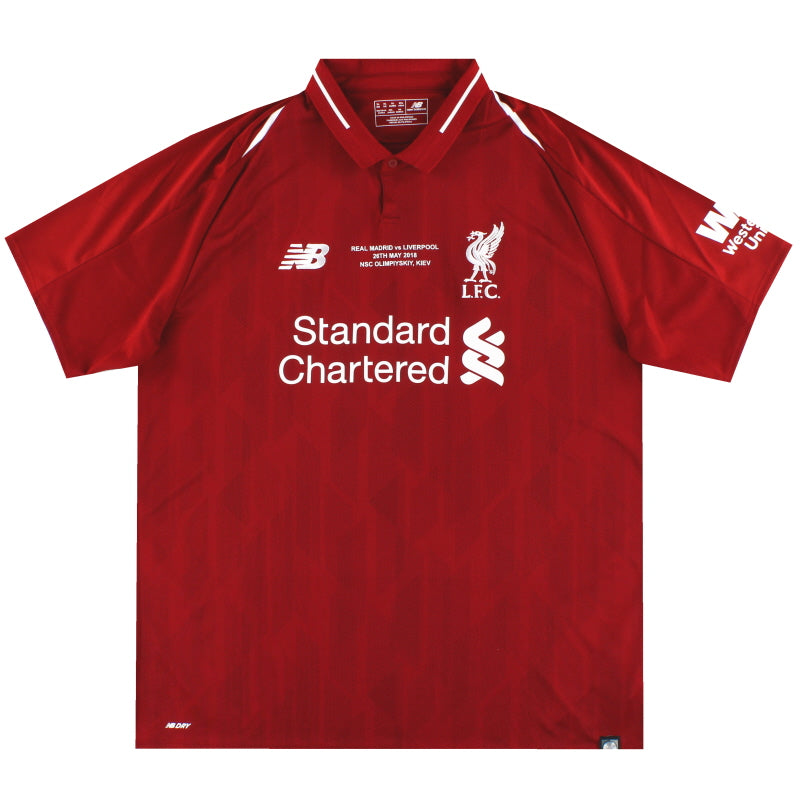 2018 Liverpool New Balance 'CL Final' Home Shirt XL Football Shirt