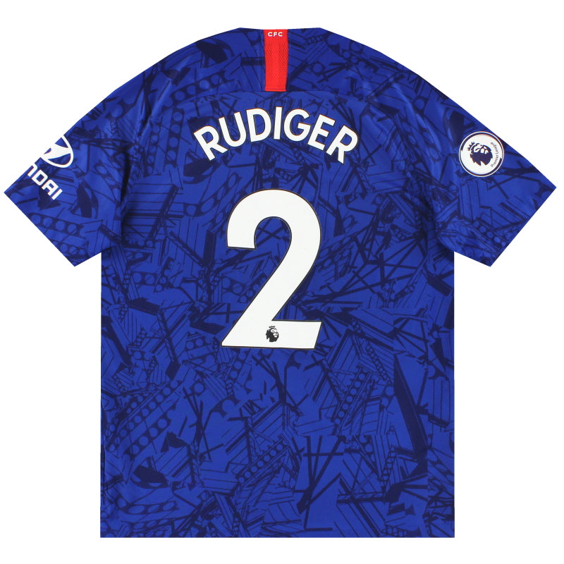 2019-20 Chelsea Nike Home Shirt Rudiger #2 L Football Shirt