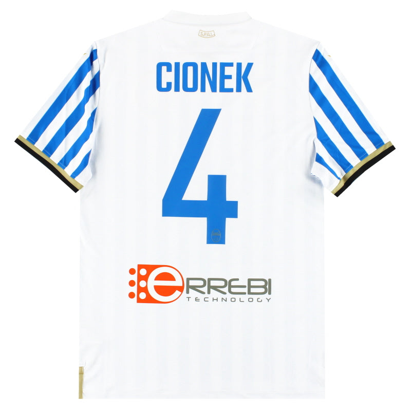 2019-20 SPAL Macron Player Issue Home Shirt Cionek #4 *As New* M Football Shirt