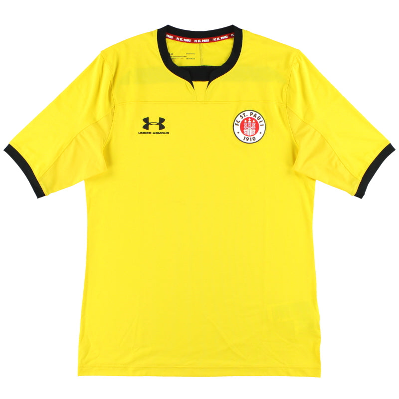 2019-20 St Pauli Under Armour Yellow Goalkeeper Shirt *As New* Football Shirt
